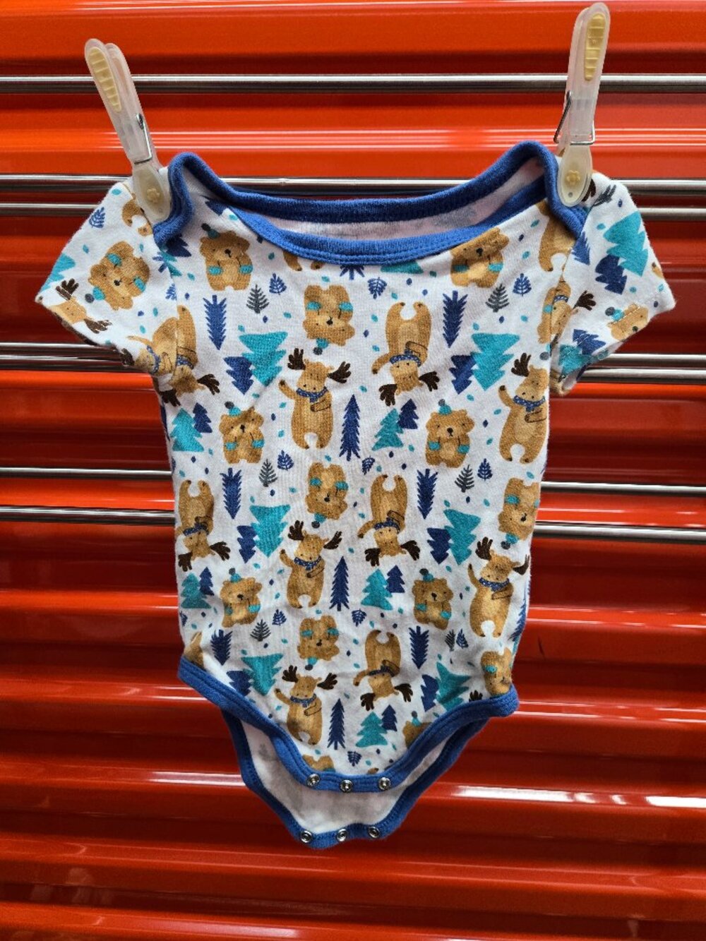 3 for 10$ - Onesie short sleeve - 6 to 9 months - Baby Mode - Forest animals
